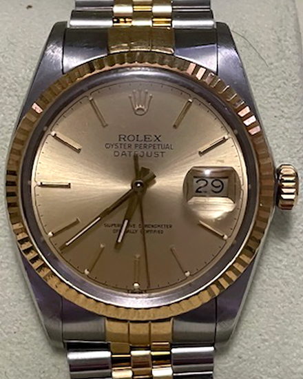 1985 Rolex Datejust 36MM Champagne Dial Two-Tone Jubilee Bracelet (16013)
