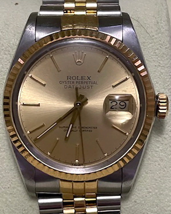 1985 Rolex Datejust 36MM Champagne Dial Two-Tone Jubilee Bracelet (16013)