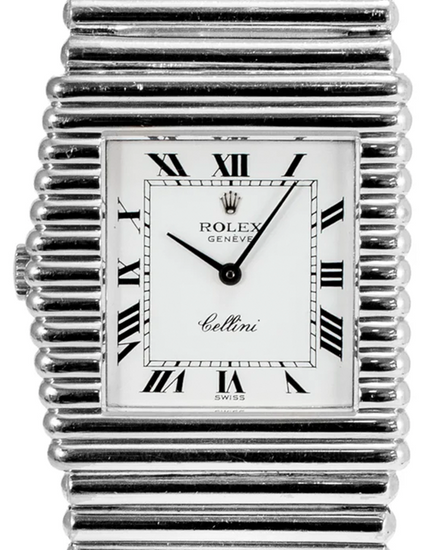 1975 (3.6 Mill. Serial) Rolex Cellini "King Midas" 29MM White Dial White Gold Bracelet (4015)