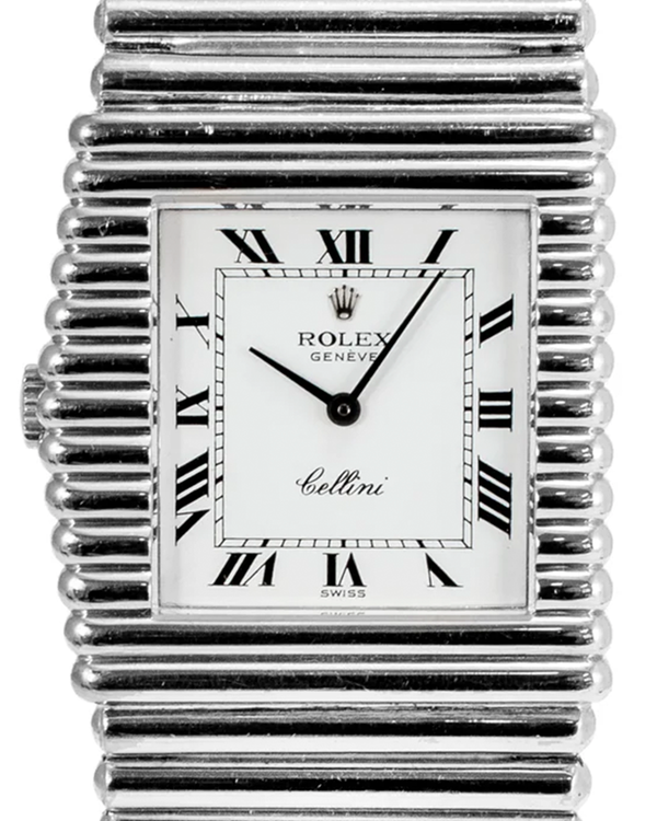 1975 (3.6 Mill. Serial) Rolex Cellini "King Midas" 29MM White Dial White Gold Bracelet (4015)