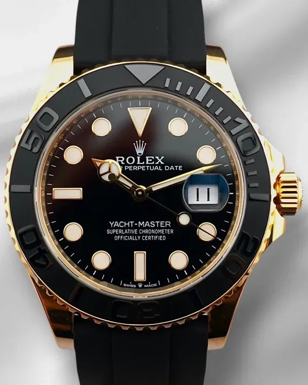 2023 Rolex Yacht-Master 42MM Black Dial Rubber Strap (226658)
