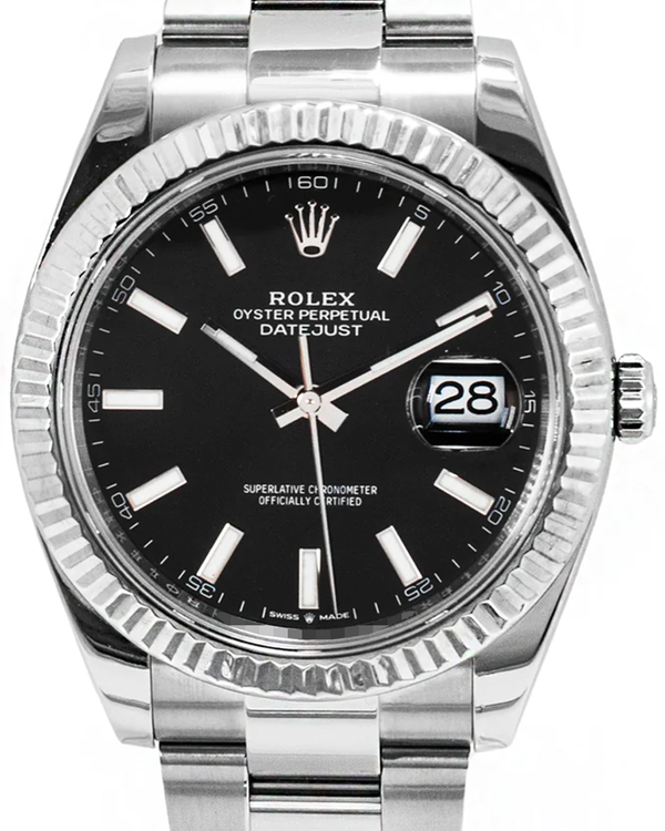 Rolex Datejust 41MM Black Dial Oyster Bracelet (126334)