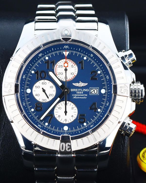 Breitling Super Avenger 48MM Blue Dial Steel Bracelet (A13370)