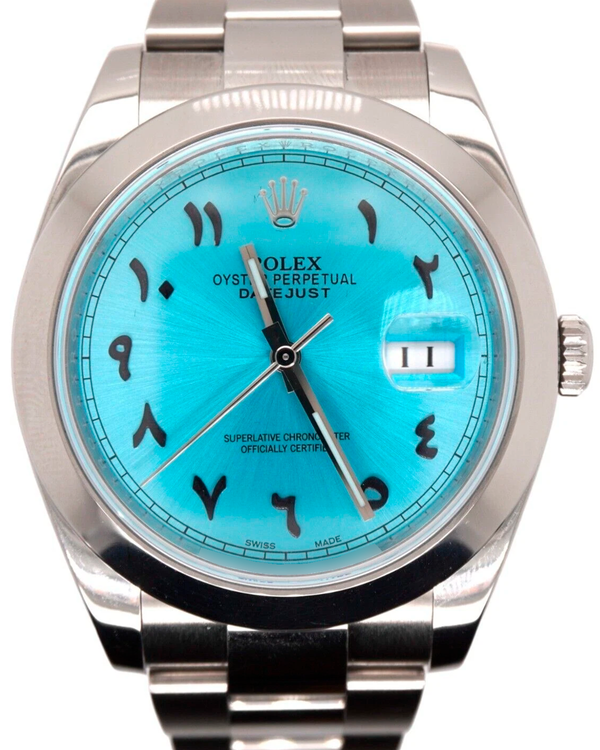 2017 Rolex Datejust II 41MM Aftermarket Ice Blue Dial Oyster Bracelet (116300)