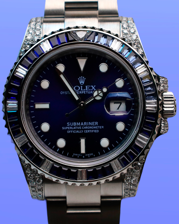Rolex Submariner Date "Tribute to 116659SABR" 40MM Aftermarket Blue Dial Oyster Bracelet (116610)