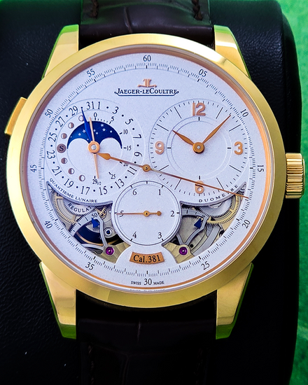 2014 Jaeger-LeCoultre Duometre  Lunaire 42MM Silver Dial Leather Strap (Q6042520)
