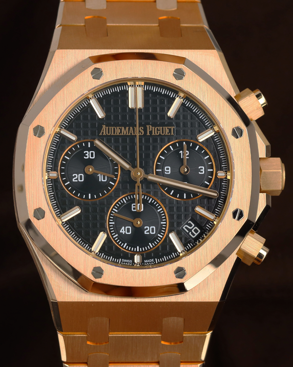 Audemars Piguet Royal Oak Chronograph 41MM Black Dial Rose Gold Bracelet (26240OR.OO.1320OR.02)