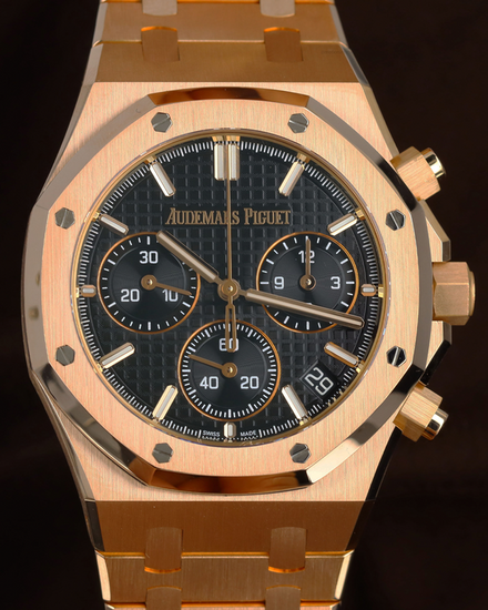 Audemars Piguet Royal Oak Chronograph 41MM Black Dial Rose Gold Bracelet (26240OR.OO.1320OR.02)