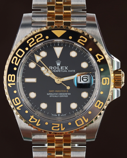 Rolex GMT-Master II "Bumblebee" 40MM Black Dial Two-Tone Jubilee Bracelet (126713GRNR)