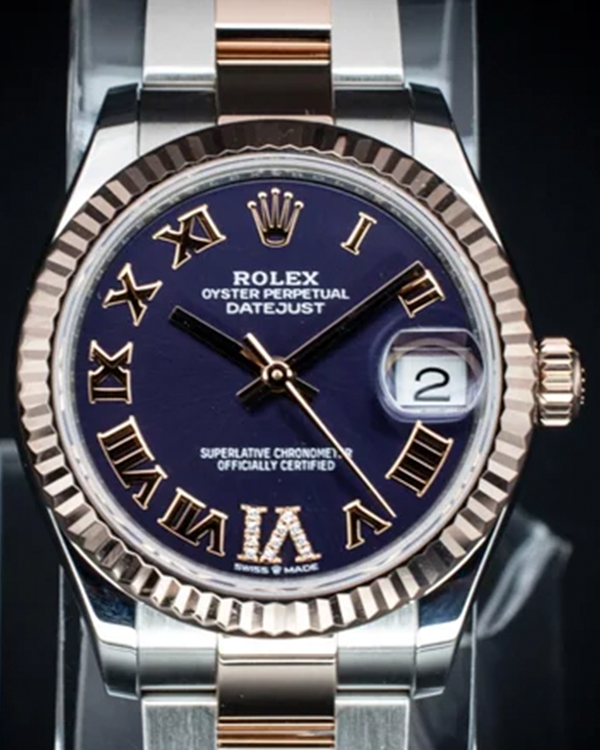 2022 Rolex Datejust 31MM Aubergine Dial Two-Tone Oyster Bracelet (278271)