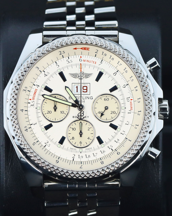 Breitling Bentley 6.75 49MM White Dial Steel Bracelet (A4436412/G679)