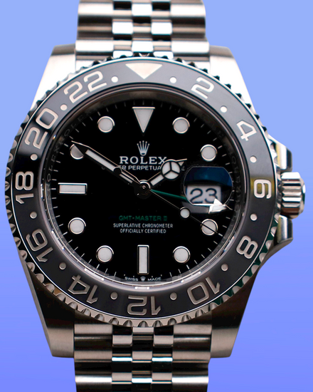 2025 Rolex GMT-Master II  "Bruce Wayne" 40MM Black Dial Jubilee Bracelet (126710GRNR)