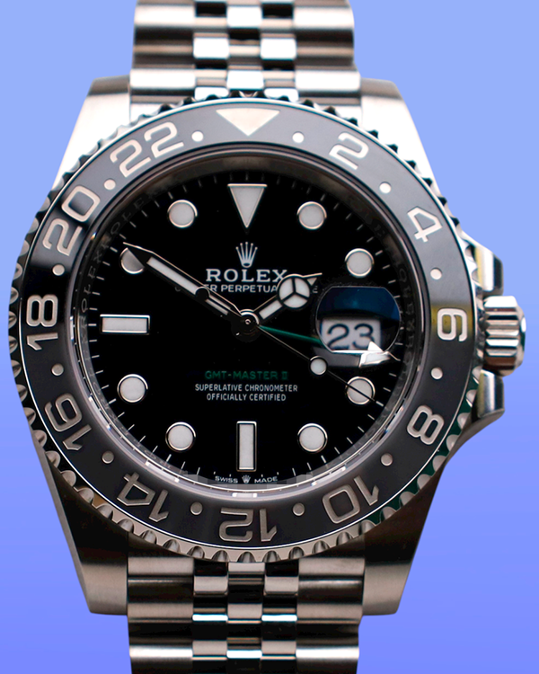 2025 Rolex GMT-Master II  "Bruce Wayne" 40MM Black Dial Jubilee Bracelet (126710GRNR)