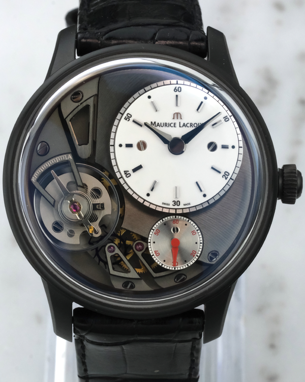 Maurice Lacroix Masterpiece Gravity L.E. 43.5MM Skeleton Dial Leather Strap (MP6118-PVB01-130)