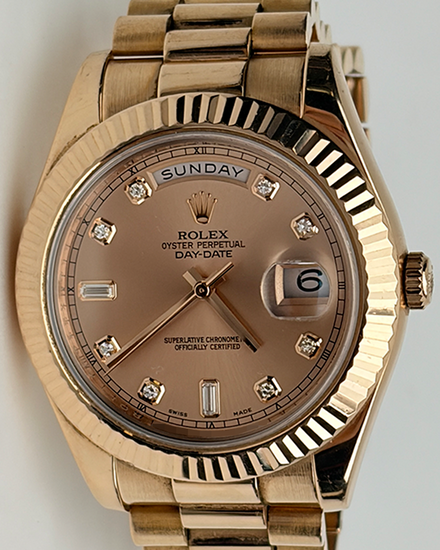 Rolex Day-Date 40MM Champagne Dial Yellow Gold President Bracelet (218235)