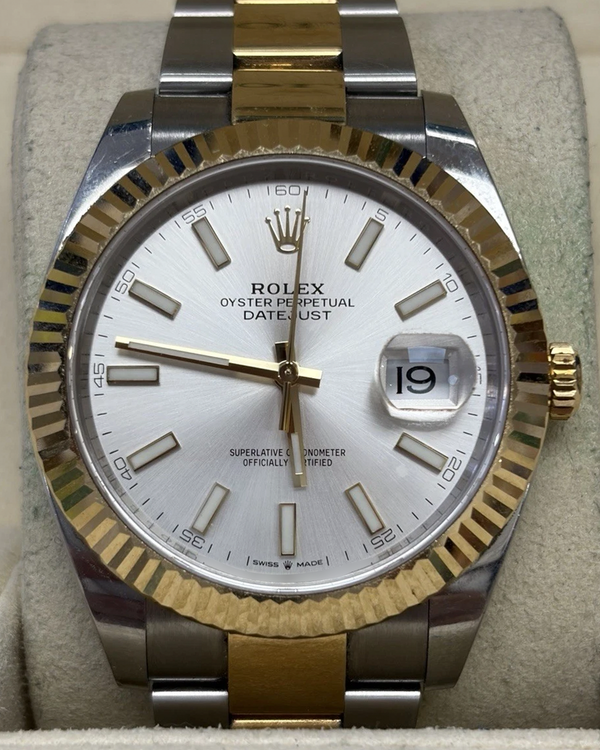 Rolex Datejust 41MM Silver Dial Two-Tone Oyster Bracelet (126333)