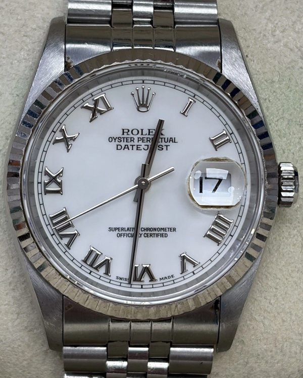 Rolex Datejust 36MM White Dial Jubilee Bracelet (16234)