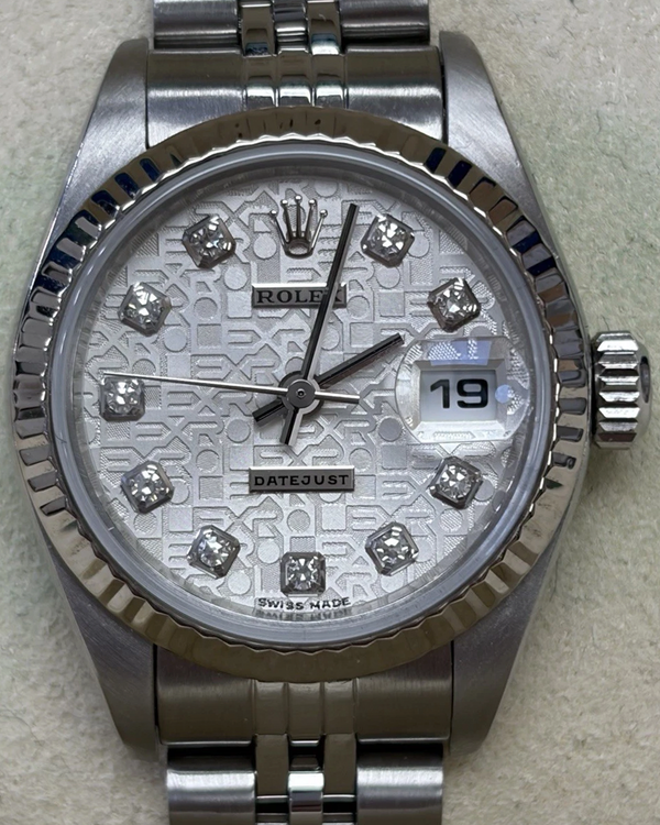 2002 Rolex Lady-Datejust 26MM Computer Silver Dial Jubilee Bracelet (79174)