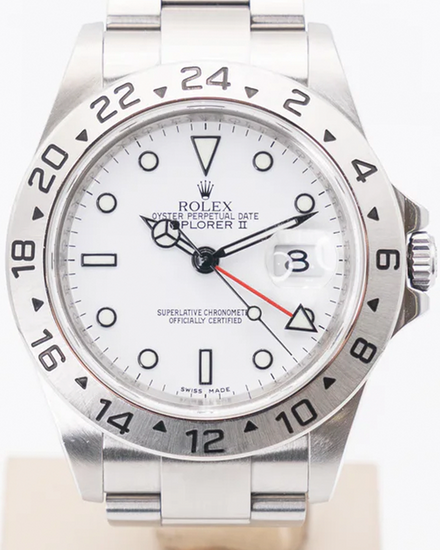 Rolex Explorer II "Polar" 40MM White Dial Oyster Bracelet (16570)