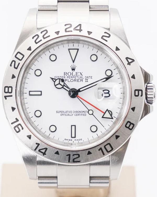 Rolex Explorer II "Polar" 40MM White Dial Oyster Bracelet (16570)