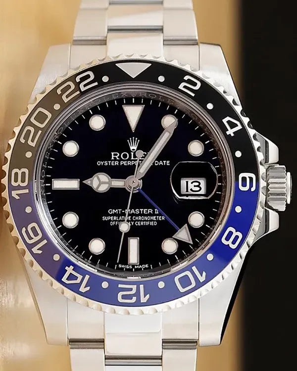 2010 Rolex GMT-Master II "Batman" 40MM Black Dial Oyster Bracelet (116710BLNR)