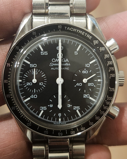 2000 Omega Speedmaster Reduced 39MM Black Dial Steel Bracelet (3510.50.00)