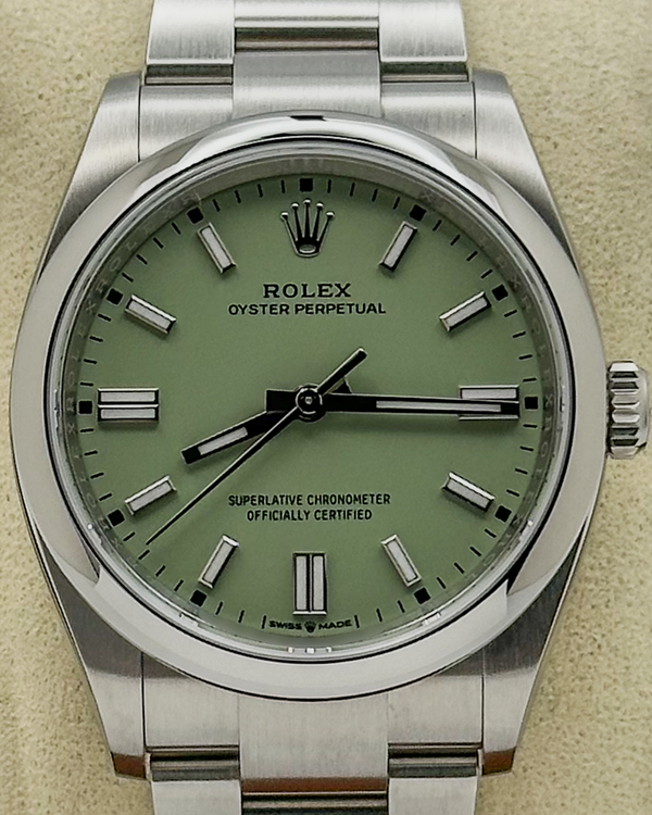 2025 Rolex Oyster Perpetual 36MM Pistachio Dial Oyster Bracelet (126000)