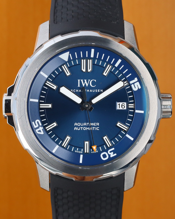IWC Schaffhausen Aquatimer 42MM Blue Dial Rubber Strap (IW328801)