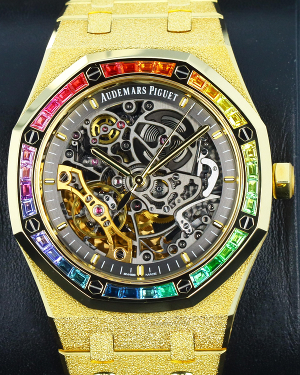 Audemars Piguet Royal Oak Double Balance Wheel Openworked 41MM Skeleton Dial Yellow Gold Bracelet (15412BA.YG.1224BA.01-B)