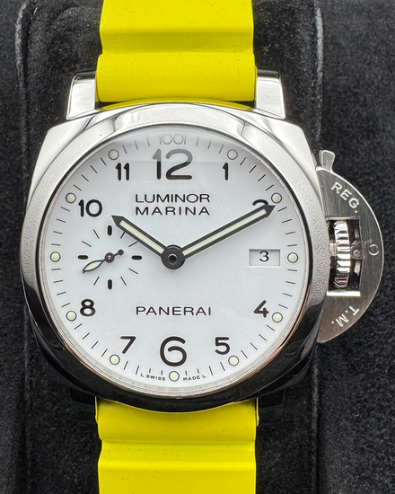 2014 Panerai Luminor Marina 1950 3 Days 42MM White Dial Rubber Strap (PAM00523)