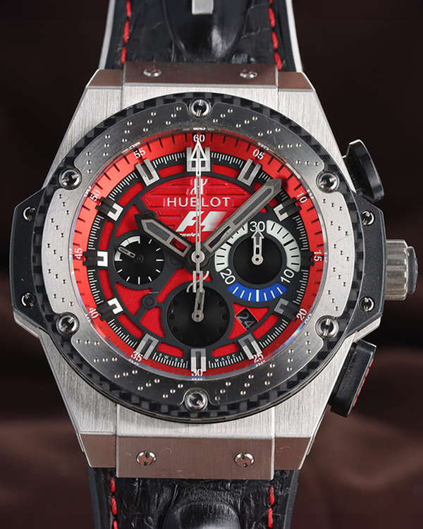 Hublot King Power Formula One "Austin" L.E. 48MM Red Dial Leather Strap (703.NQ.8512.HR.FTX12)