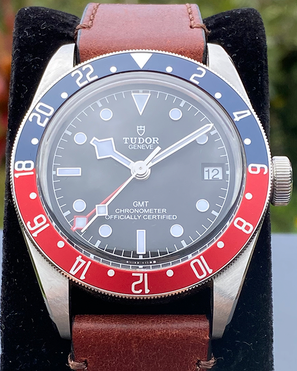 2021 Tudor Black Bay GMT "Pepsi" 41MM Black Dial Leather Strap (79830RB)