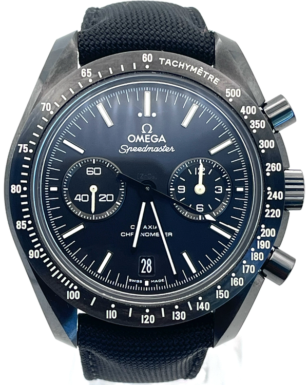 2022 Omega Speedmaster Dark Side of the Moon "Pitch Black" 44.25MM Black Dial Leather Strap (311.92.44.51.01.004)