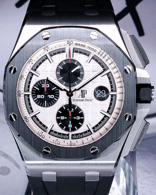 2016 Audemars Piguet Royal Oak Offshore Chronograph 44MM White Dial Rubber Strap (26400SO.OO.A002CA.01)