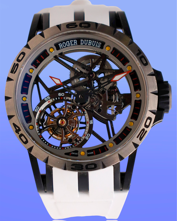Roger Dubuis Excalibur Spider Flying Tourbillon America's Edition L.E. 45MM Skeleton Dial Rubber Strap (88120)