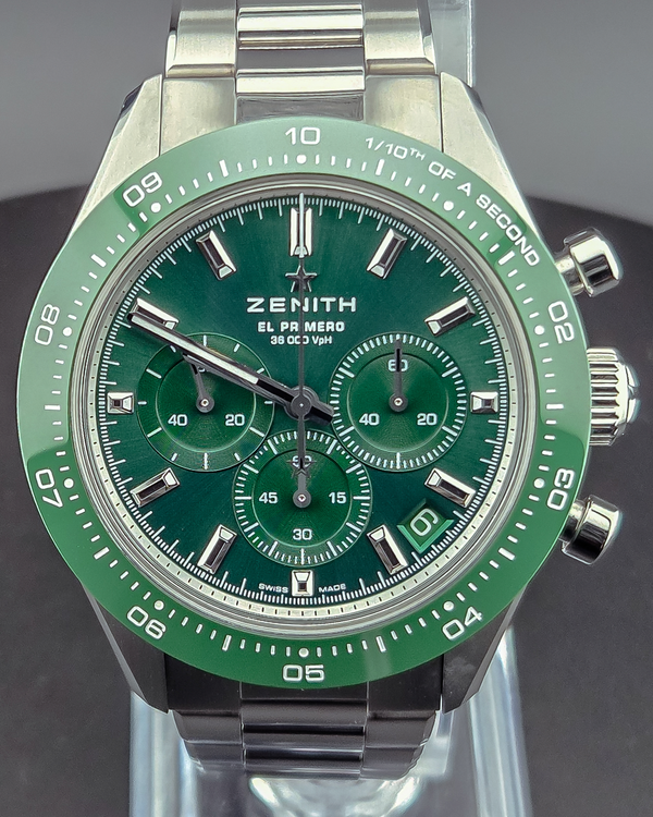 2023 Zenith Chronomaster Sport "Yoshida" L. E. 41MM Green Dial Steel Bracelet (03.3107.3600/56.M3100)