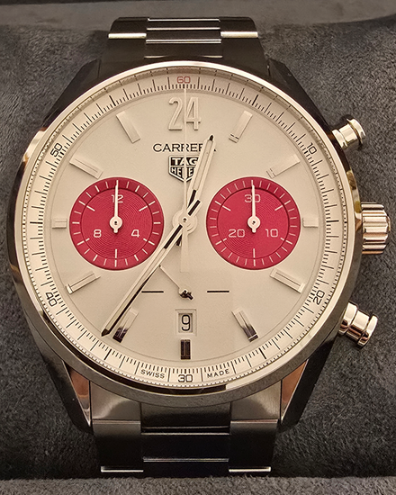 2025 Tag Heuer Carrera Chronograph "Japan" L. E. 42MM White Dial Steel Bracelet (CBN201M.EA0016)