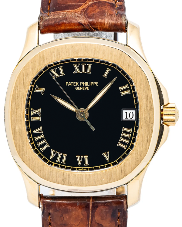 Patek Philippe Aquanaut Luce 35MM Black Dial Leather Strap (5060SJ-001)