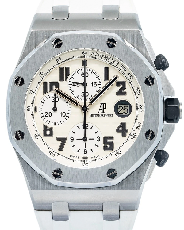 Audemars Piguet Royal Oak Offshore Chronograph "Safari" 42MM Ivory Dial Rubber Strap (26170ST)