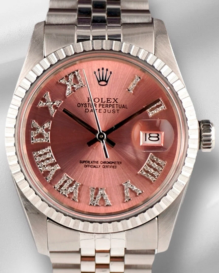 Rolex Datejust 36MM Aftermarket Peach Dial Aftermarket Jubilee Bracelet (16030)