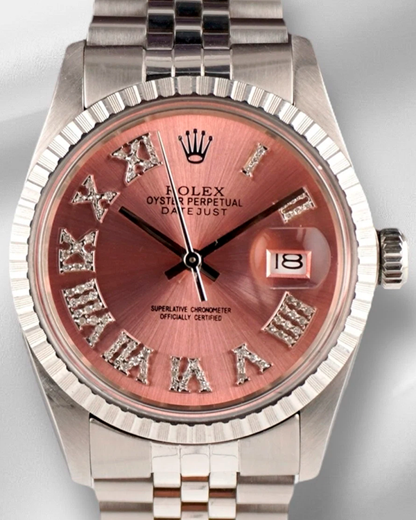 Rolex Datejust 36MM Aftermarket Peach Dial Aftermarket Jubilee Bracelet (16030)