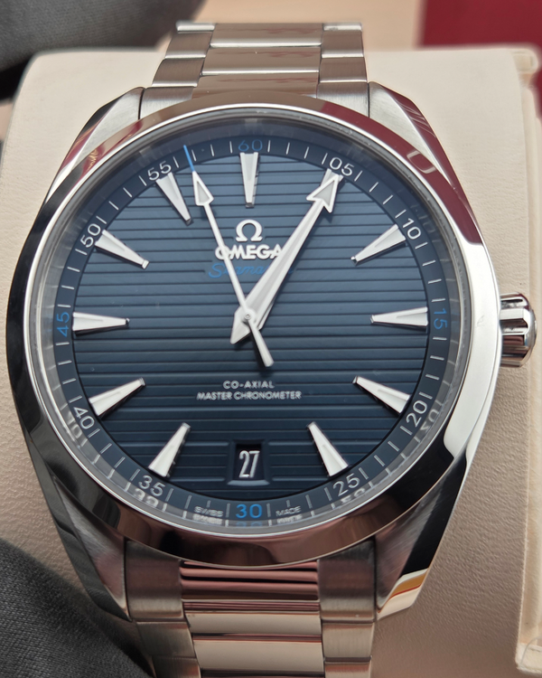 2021 Omega Seamaster Aqua Terra 41MM Blue Dial Steel Bracelet (220.10.41.21.03.001)