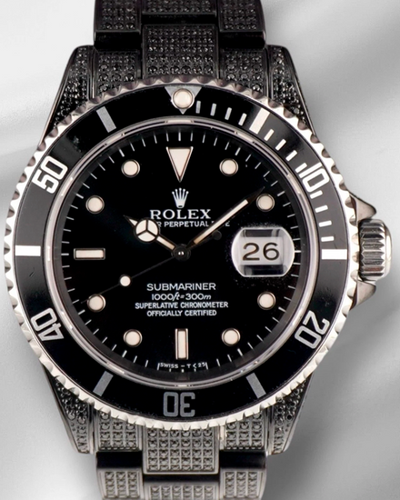 Rolex Submariner Date 40MM Black Dial Aftermarket Oyster Bracelet (16610)