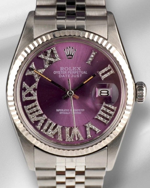 Rolex Datejust 36MM Aftermarket Purple Dial Aftermarket Jubilee Bracelet (16014)