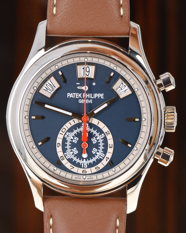 Patek Philippe Annual Calendar 40.5MM Blue Dial Leather Strap (5960/01G-001)