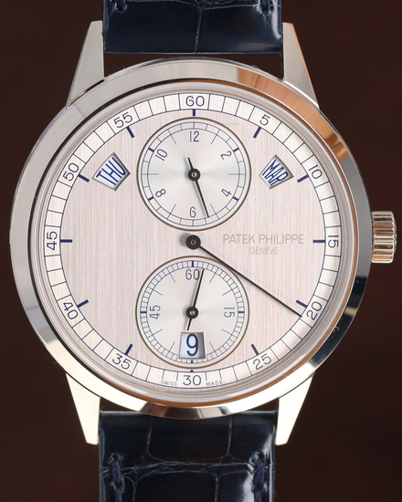 Patek Philippe Annual Calendar Regulator 40.5MM Silver Dial Leather Strap (5235G-001)