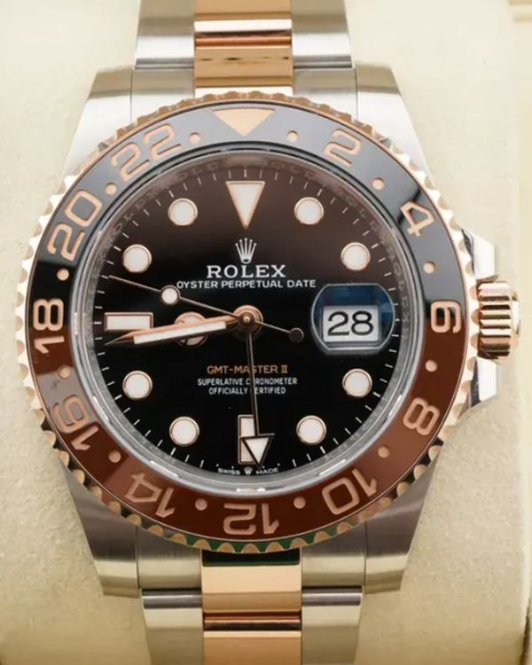 2025 Rolex GMT-Master II "Rootbeer" 40MM Black Dial Two-Tone Oyster Bracelet (126711CHNR)