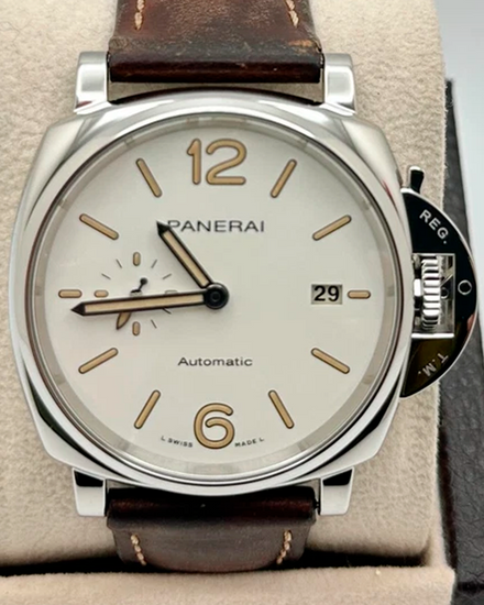 2021 Panerai Luminor Due 42MM White Dial Leather Strap (PAM01046)
