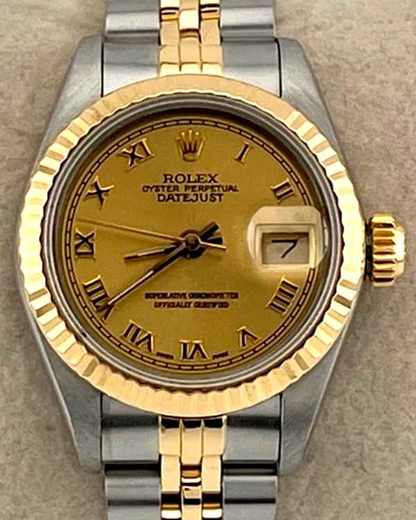 1988 (R Serial) Rolex Lady-Datejust 26MM Champagne Dial Two-Tone Jubilee Bracelet (69173)