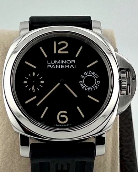 Panerai Luminor 8 Giorni 44MM Black Dial Rubber Strap (PAM00590)